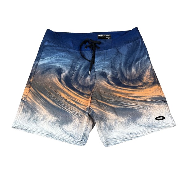 Oakley Other - Oakley Performance Fit Boardshorts 34 Blue Orange Gradiant Swirl Cosmic Tides 18